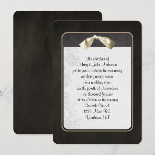 Vow Renewal Black Frame Einladung