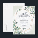 Vow Renewal Eucalyptus Elegant Wedding Einladungspostkarte<br><div class="desc">Watercolor Eucalyptus Greenery vow renewal invitation you can easily customize with your details and occasion by clicking the "Personalize" button. A perfect card for other special events including retirement parties,  birthdays,  bridal shower and much more.</div>