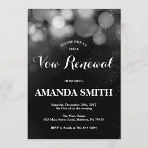 Vow Renewal Invitation Card Parties scintillant Ar