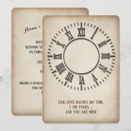 Vow Renewal Timeless Clock Einladung