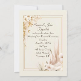 Vow Renewal Wedding Floral Frame Einladung