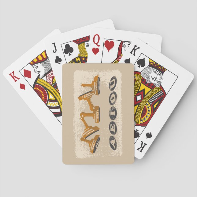 Vowels AEIOU Englisch Spielkarten (Rückseite)