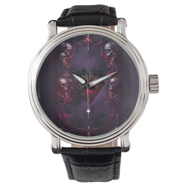 Vows Beyond the Veil – Gothic Wedding Art  Armbanduhr (Vorderseite)