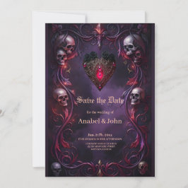 Vows Beyond the Veil – Gothic Wedding Art  Save The Date