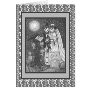 VOWS DE CEMETERRE, MARIAGE SKELETON, CARTE GROOM B