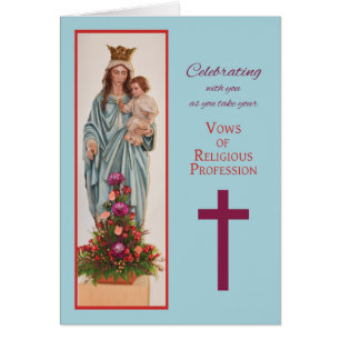 Vows, Nun, Mary Holding Baby Jesus mit Flo