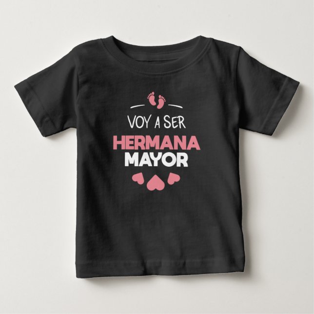 Voy a ser hermana Mayor Baby T-shirt (Vorderseite)