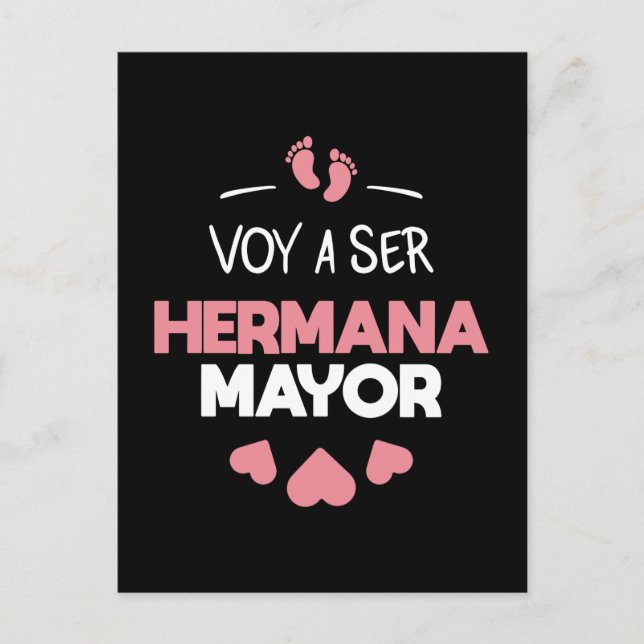 Voy a ser hermana Mayor Postkarte (Vorderseite)