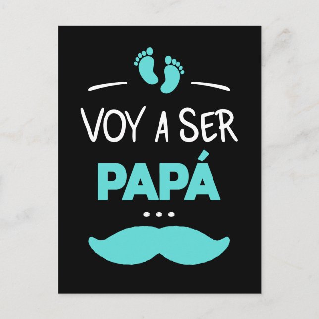 Voy a ser papa postkarte (Vorderseite)