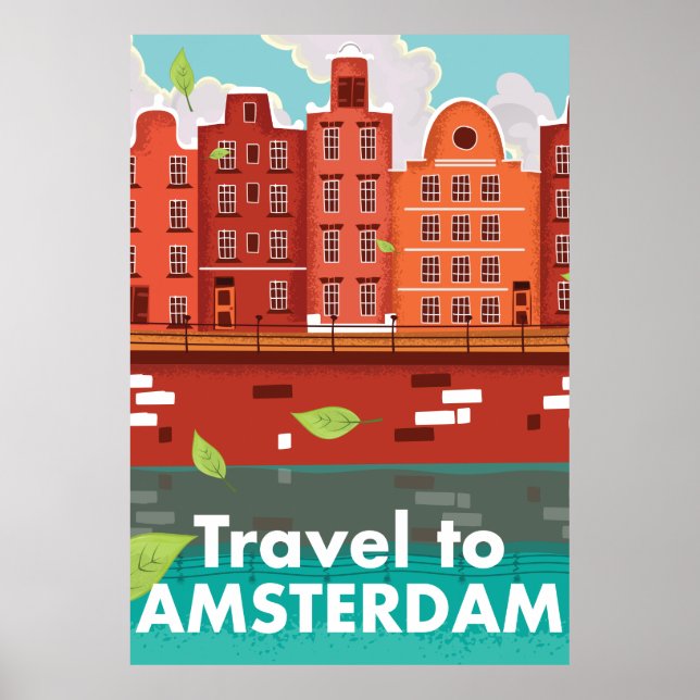 Voyage à Amsterdam poster vintage (Devant)