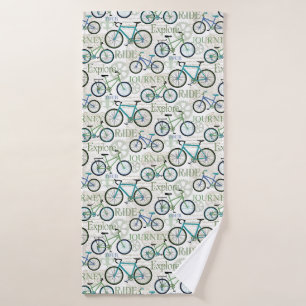 Voyage à bicyclette bleu et blanc