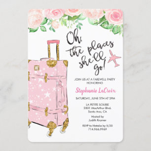 Voyage Adieu Thématique Départ Invitation de fête