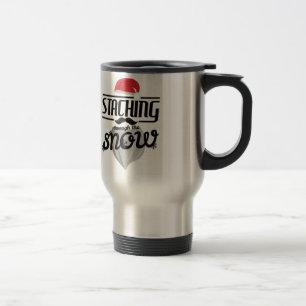 Voyage Awesome Mustache de Noël Mug Cadeau Café Adulte
