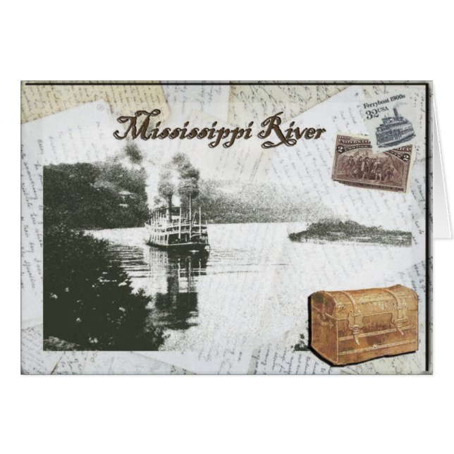 Voyage de bateau à  vapeur sur le fleuve (Devant horizontal)