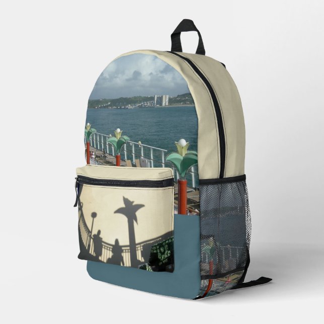Voyage de croisière sur le sac à dos imprimé (Coin arrière droit)