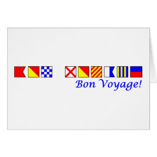 voyage de fève dans l'alphabet nautique de drapeau