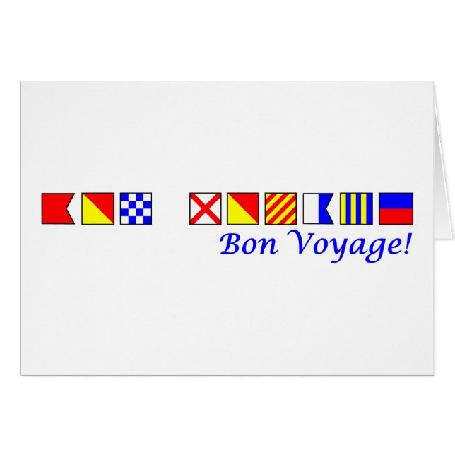 voyage de fève dans l'alphabet nautique de drapeau (Devant horizontal)