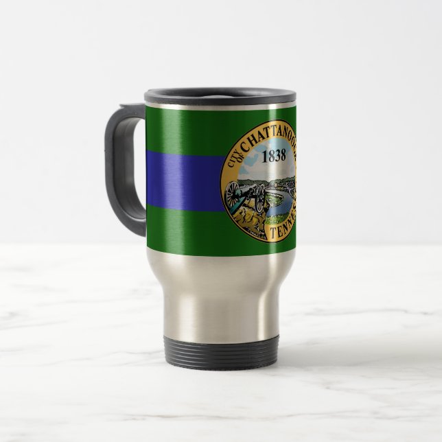 Voyage Drapeau de Chattanooga, Tennessee Travel Mug (Devant gauche)