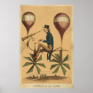 Voyage ein La lune Poster