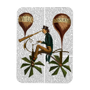 Voyage einen La Lune Heißluft-Ballon Magnet