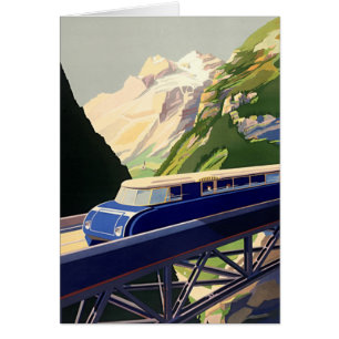 Voyage ferroviaire en Europe vintage
