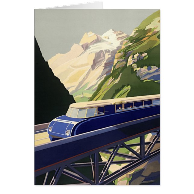 Voyage ferroviaire en Europe vintage (Devant)