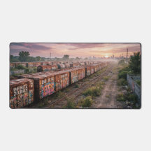 Voyage Infini Ruines Urbaines Train Graffiti