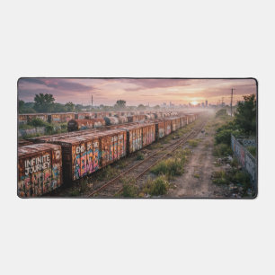 Voyage Infini Ruines Urbaines Train Graffiti