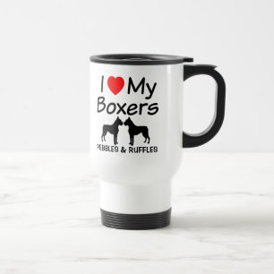 Voyage J'Aime Mes DEUX Chiens De Boxer Mug