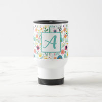 Jardin de fleurs géantes sur Mug blanc