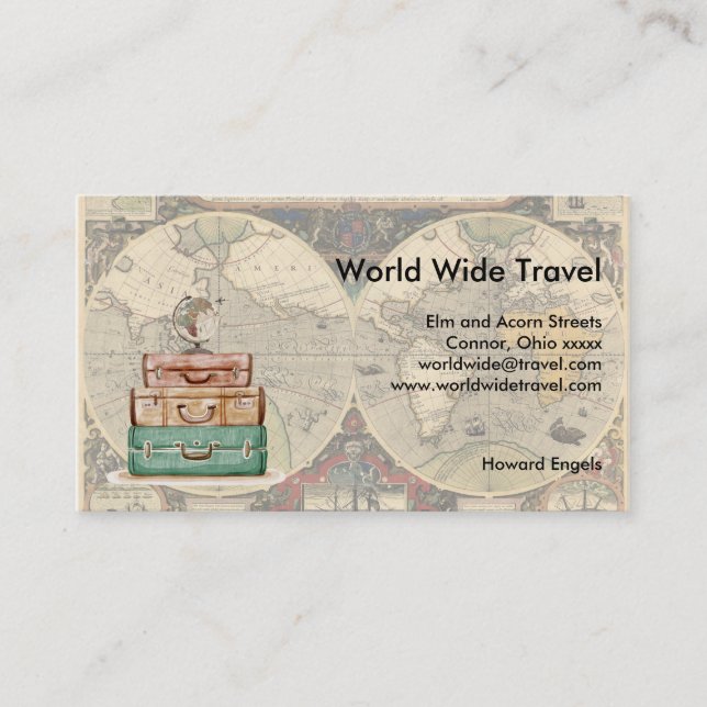 Voyage mondial Luggae et carte (Devant)