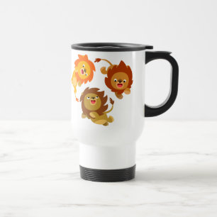 Voyage Mug Commuter Lions de Dessin Animé Mignons en Apes