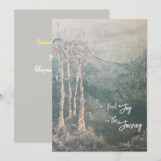 Voyage paisible Carte pour notes plat (Devant / Derrière)