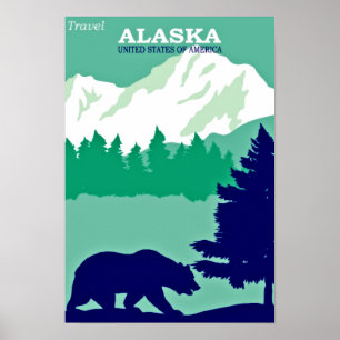 Voyage Poster vintage Alaska