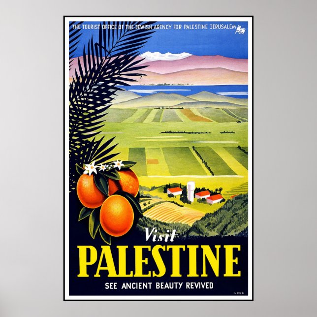 Voyage poster vintage Palestine (Devant)