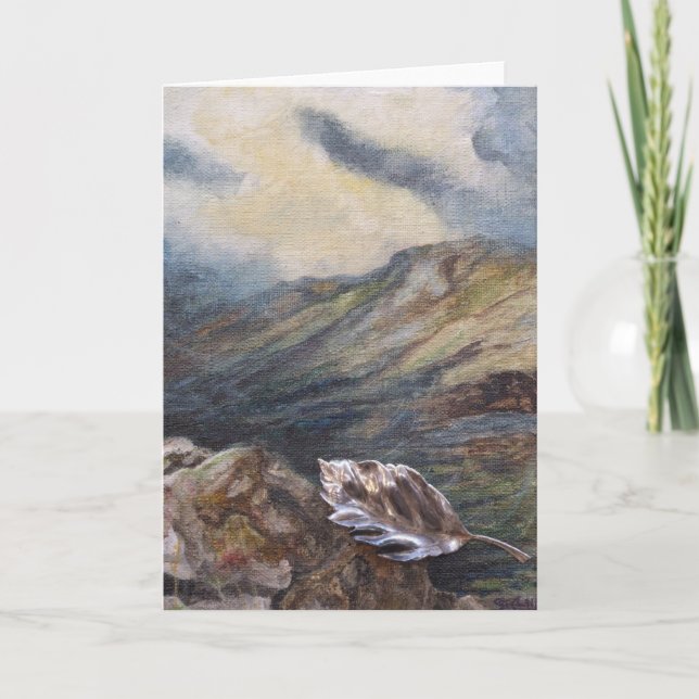 "Voyage sur" la carte de voeux de feuille (Devant)