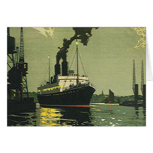 Voyage Vintage, bateau de croisière dans un port