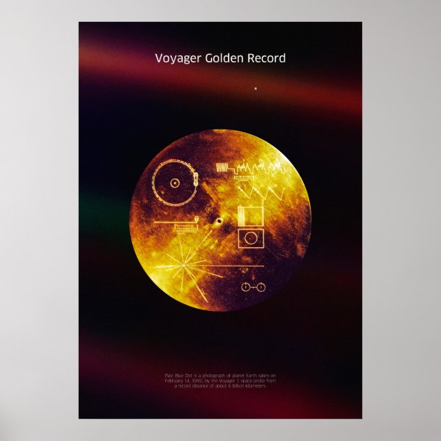 Voyager 1 Golden Record - Poster (Vorne)