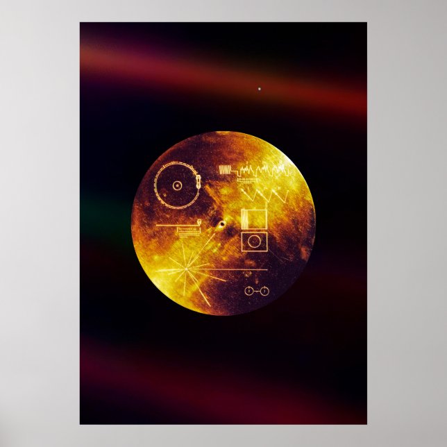 Voyager 1 Goldene Aufzeichnung Poster (Vorne)