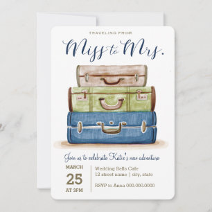 Voyager de Miss à Mme Shower Invitation