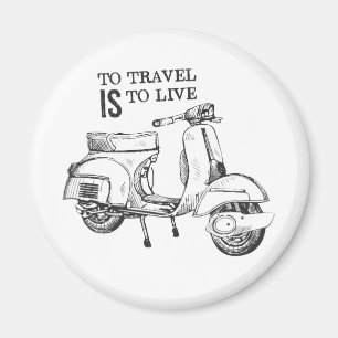 "Voyager est de vivre" aimant orienté de voyage