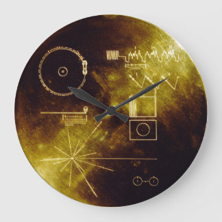 Voyager Golden Record Große Wanduhr