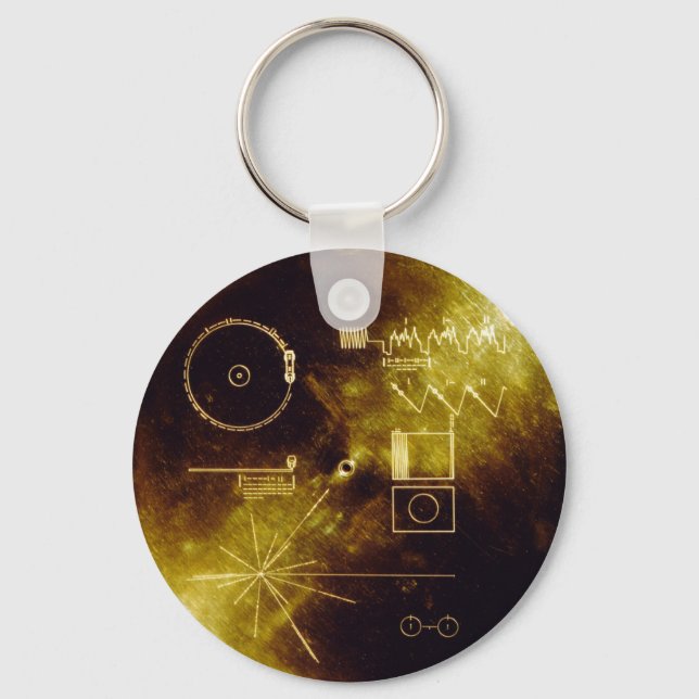 Voyager Golden Record Schlüsselanhänger (Vorderseite)