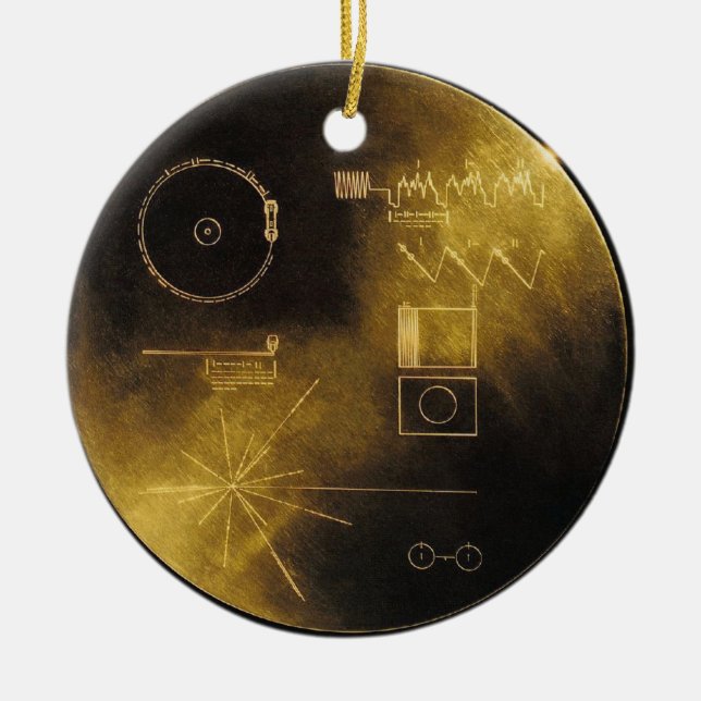 Voyager-goldene Aufzeichnung Keramikornament (Vorne)