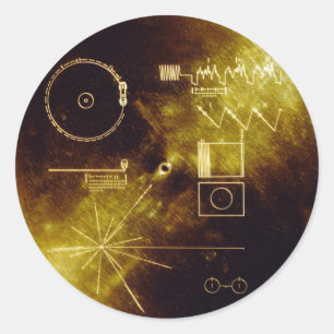 Voyager-Meldung Runder Aufkleber