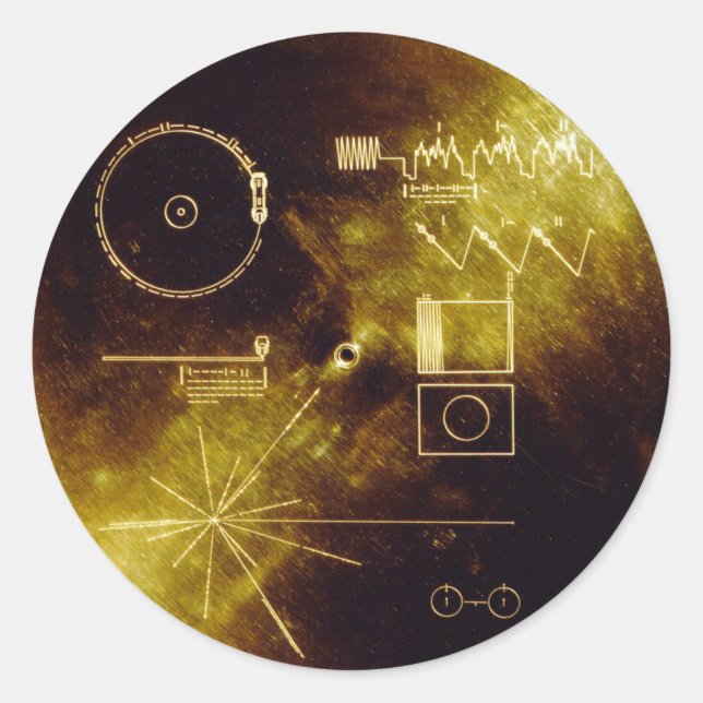 Voyager-Meldung Runder Aufkleber (Vorderseite)