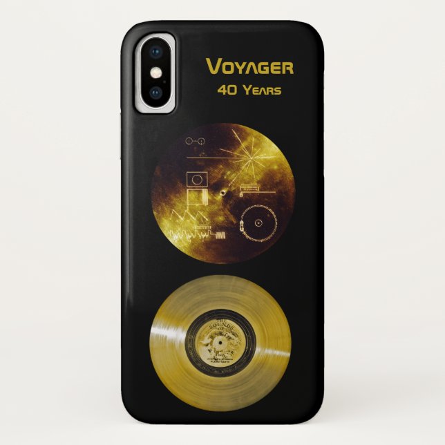 Voyager Spacecraft Golden Record und Cover (Rückseite)