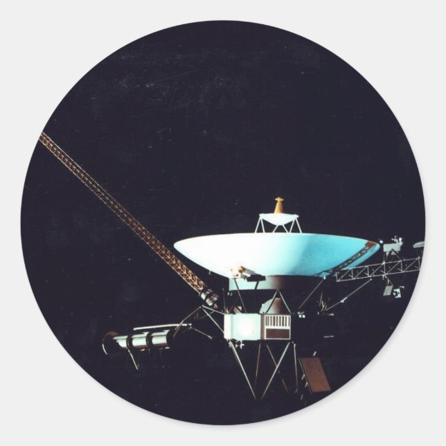 VOYAGER SPACECRAFT RUNDER AUFKLEBER (Vorderseite)