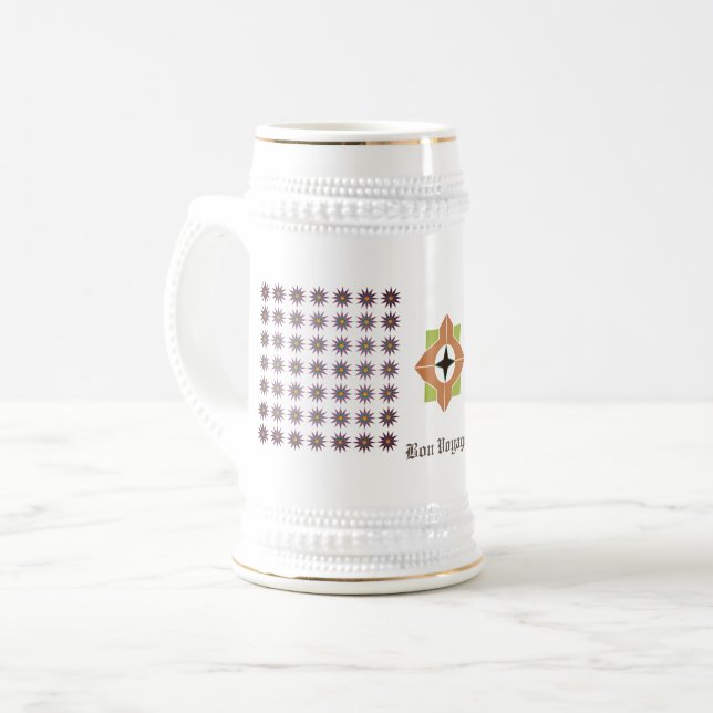Voyager-Tasse (weiß/Gold) Bierglas (Vorderseite Links)