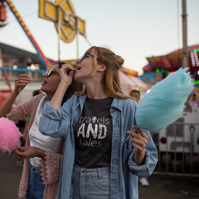 Voyages et contes [Logo blanc] T-shirt femme (Créateur téléchargé)